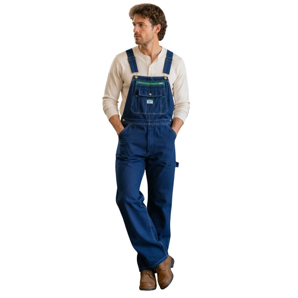 Liberty Men's Bib Overalls Blue Workwear 38x30 NWT 100% Cotton